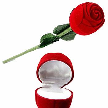 Gift Hamper of CZ Silver Plated Adjustable Finger Ring with Red Rose Gift Box For Love (S001-FL158CO) 3