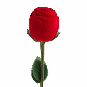 Gift Hamper of CZ Silver Plated Adjustable Finger Ring with Red Rose Gift Box For Love (S001-FL158CO) 4