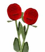 Red Rose Jewellery Ring Box for Gift Propose Marriage Ceremony Engagement Without Finger Ring Pack of 2 