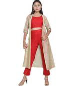 En Vogue Embroidered Jacket Blouse Set