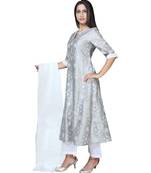 En Vogue Embroidered Flared Kurta Set With Dupatta