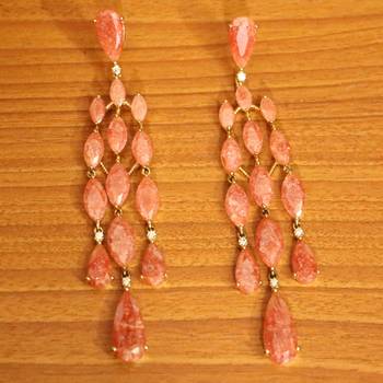 Orange quartz  danglers-drops 1
