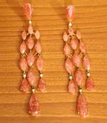 Orange quartz  danglers-drops