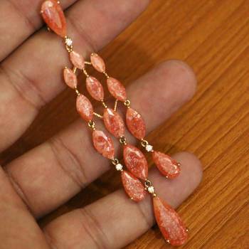 Orange quartz  danglers-drops 3