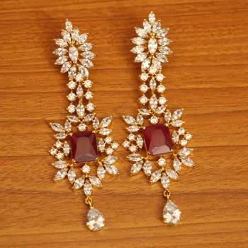 Red ruby  danglers-drops 1