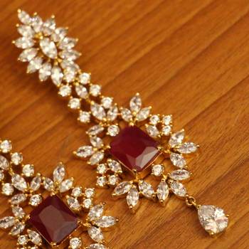 Red ruby  danglers-drops 2