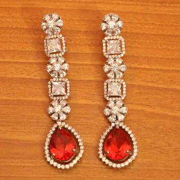 Red ruby  danglers-drops 1