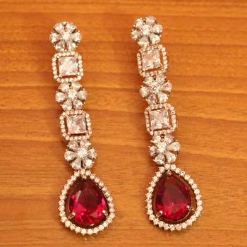 Pink onyx danglers-drops 1