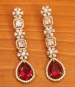 Pink onyx danglers-drops