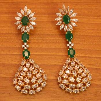 Green emerald  danglers-drops 1