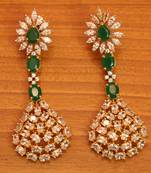 Green emerald  danglers-drops