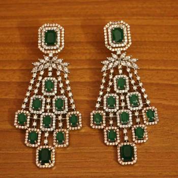 Green emerald  danglers-drops 1