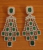 Green emerald  danglers-drops