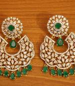 Green emerald  danglers-drops