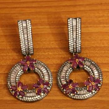 Red ruby  danglers-drops 1
