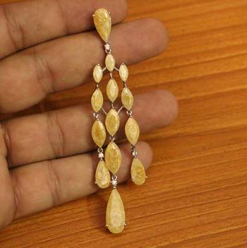 Yellow quartz  danglers-drops 3