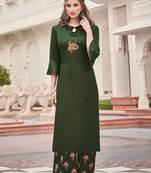 Mehendi embroidered rayon salwar