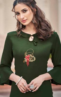 Mehendi embroidered rayon salwar 2