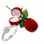 Silver Plated CZ American Diamond Adjustable Finger Ring with Red Rose Gift Box For Women/Girls (S001-FL163CO)