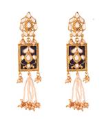 Traditional Padmavati Pearl & Kundan Earrings For Women 