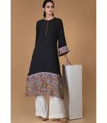 Black Kalamkari & Sozni Kashidakari Handcrafted Kurta SetAdd To Wish List