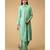 Mint Twist Neck Kurta Set
