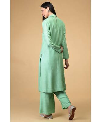 Mint Twist Neck Kurta Set 6
