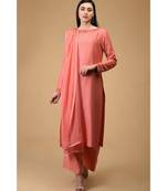 Salmon Cutwork Embroidered Kurta Set