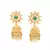 Green Stone Studded Designer Jhumkas