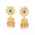 Green Stone Studded Designer Jhumkas