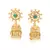 Green Stone Studded Designer Jhumkas