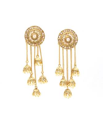 Pearls Tassels  Jhumki Drops Earring 4