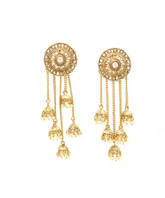 Pearls Tassels  Jhumki Drops Earring 5