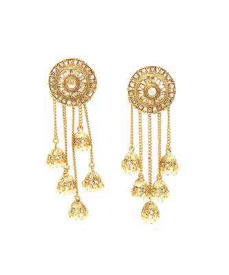 Pearls Tassels  Jhumki Drops Earring 6