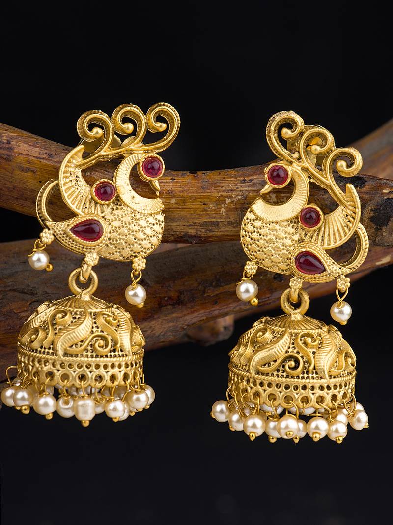 Gold jhumkas