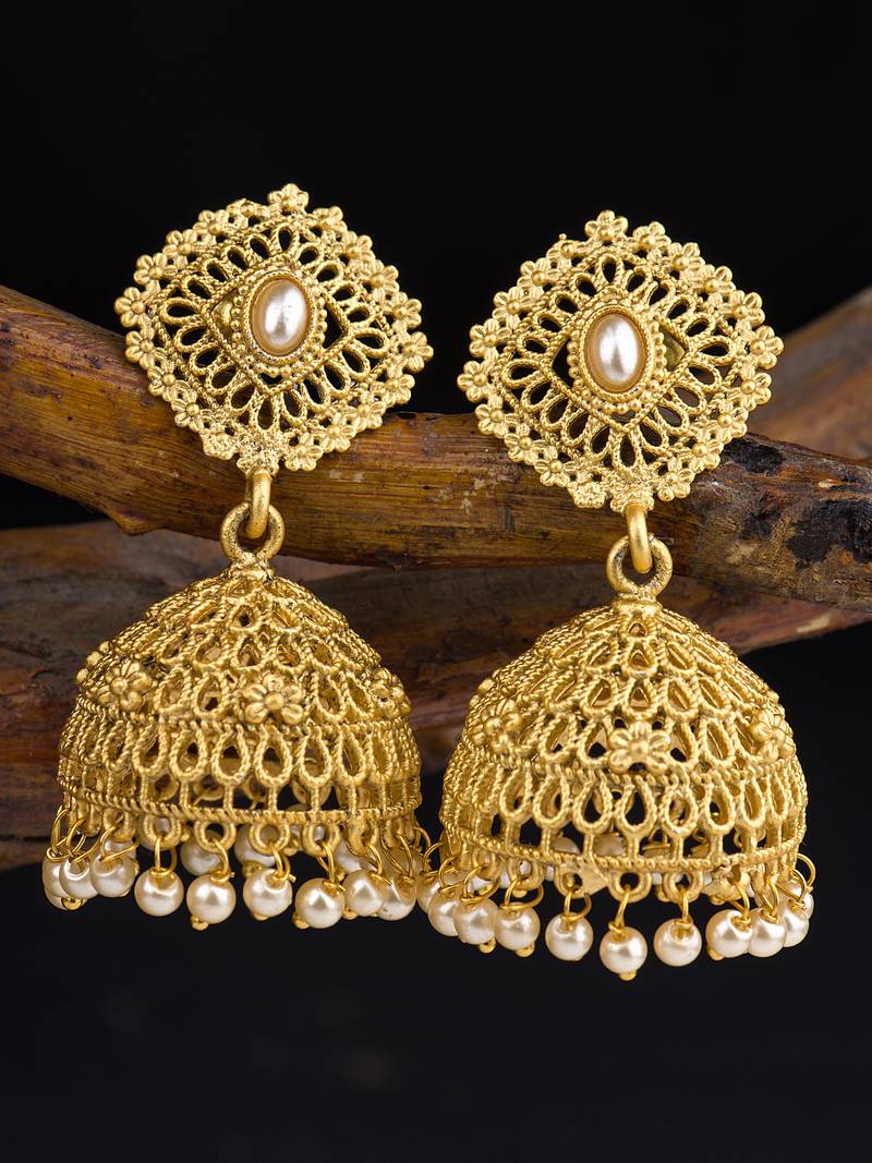 Gold jhumkas