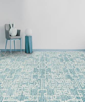Hand Tufted Modern Area Rug 5'x8' Aqua Blue Best Rug For Living/Bedroom 1