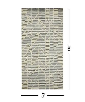 Hand Tufted Rug for Home D  cor 5'x8' Natural Brown 4