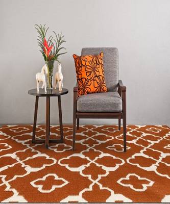 Modern Area Rug 5'x8' Dusty Orange For home d  cor | Interior d  cor rug 1
