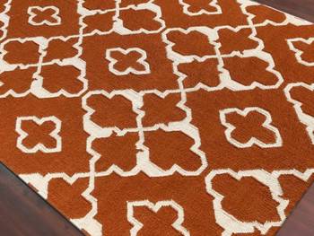 Modern Area Rug 5'x8' Dusty Orange For home d  cor | Interior d  cor rug 4