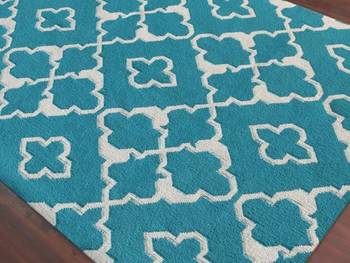 Saraswatii Global Area Rug 5'x8' Aqua for Outdoor d  cor 4