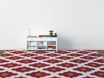 Flat Woven Zara Area Rug 5'x8' Marsala for Home 1