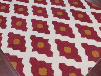 Flat Woven Zara Area Rug 5'x8' Marsala for Home 4