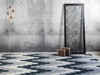 Zara Modern Area Rug Flat Woven 5'x8' Grey 1