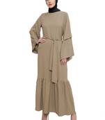 JSDC Stone Color Imported Korean Nida Abaya Burqa With Hijab For Women 