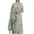 Turquoise printed faux cotton salwar