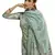 Turquoise printed faux cotton salwar