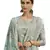 Turquoise printed faux cotton salwar