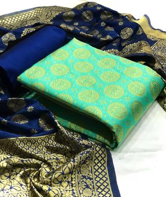 Sea-green brocade brocade salwar 1