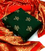 Dark-green brocade brocade salwar